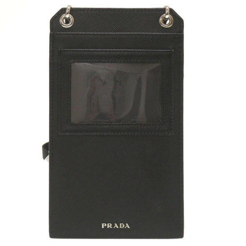 Black Leather Prada Shoulder Bag