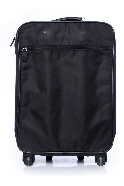 Black Leather Prada Travel Bag