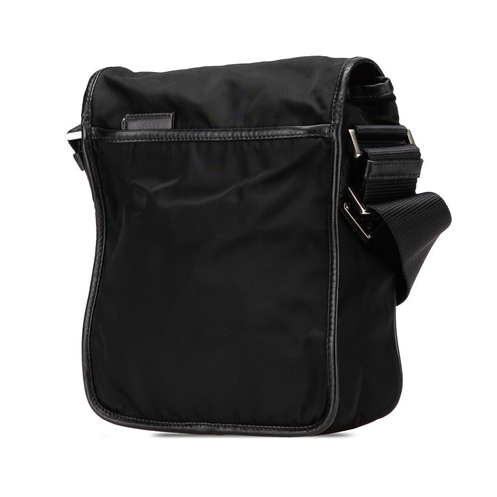 Black Leather Prada Tessuto