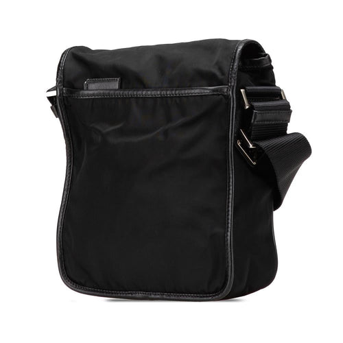 Black Leather Prada Tessuto