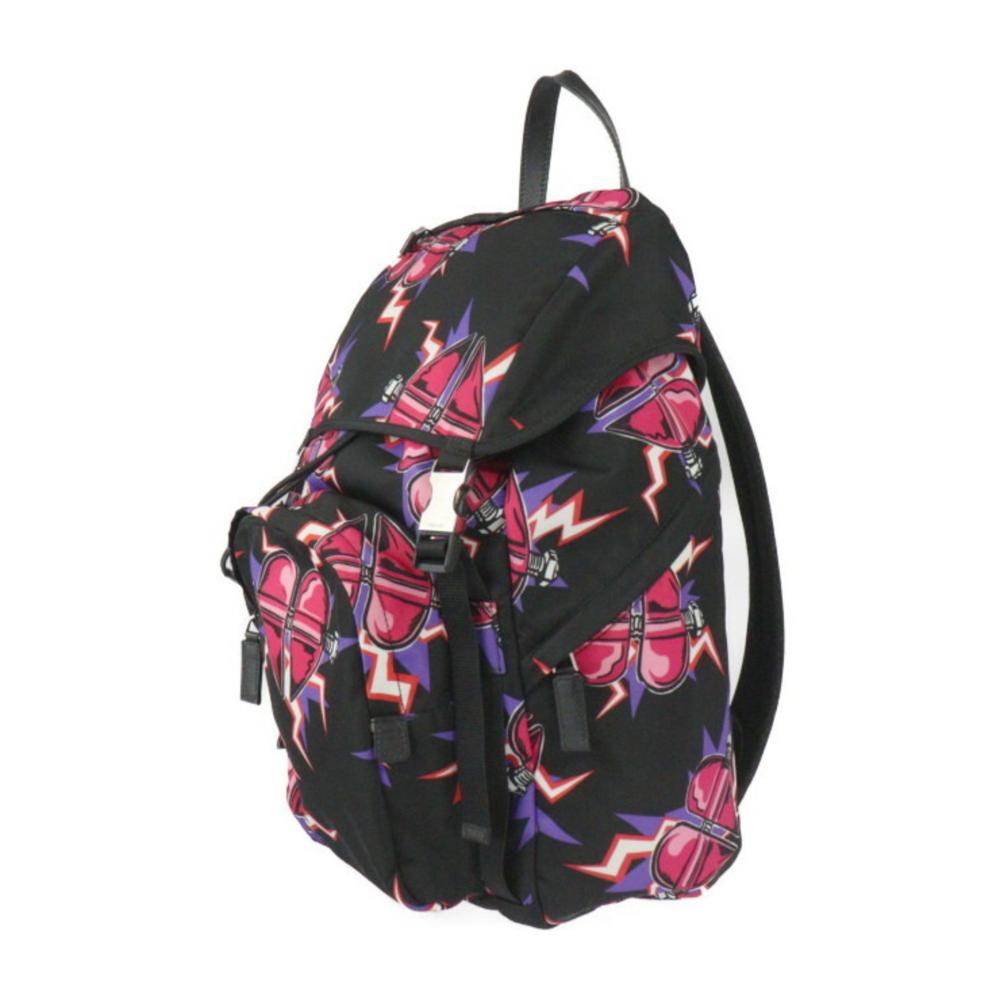 Black Leather Prada Backpack