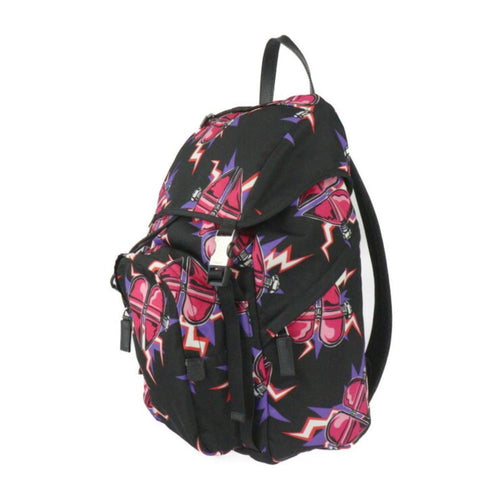Black Leather Prada Backpack