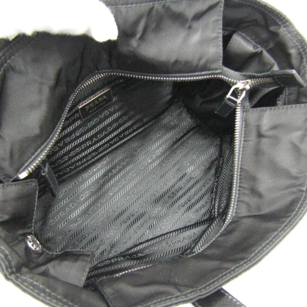 Black Leather Prada Handbag