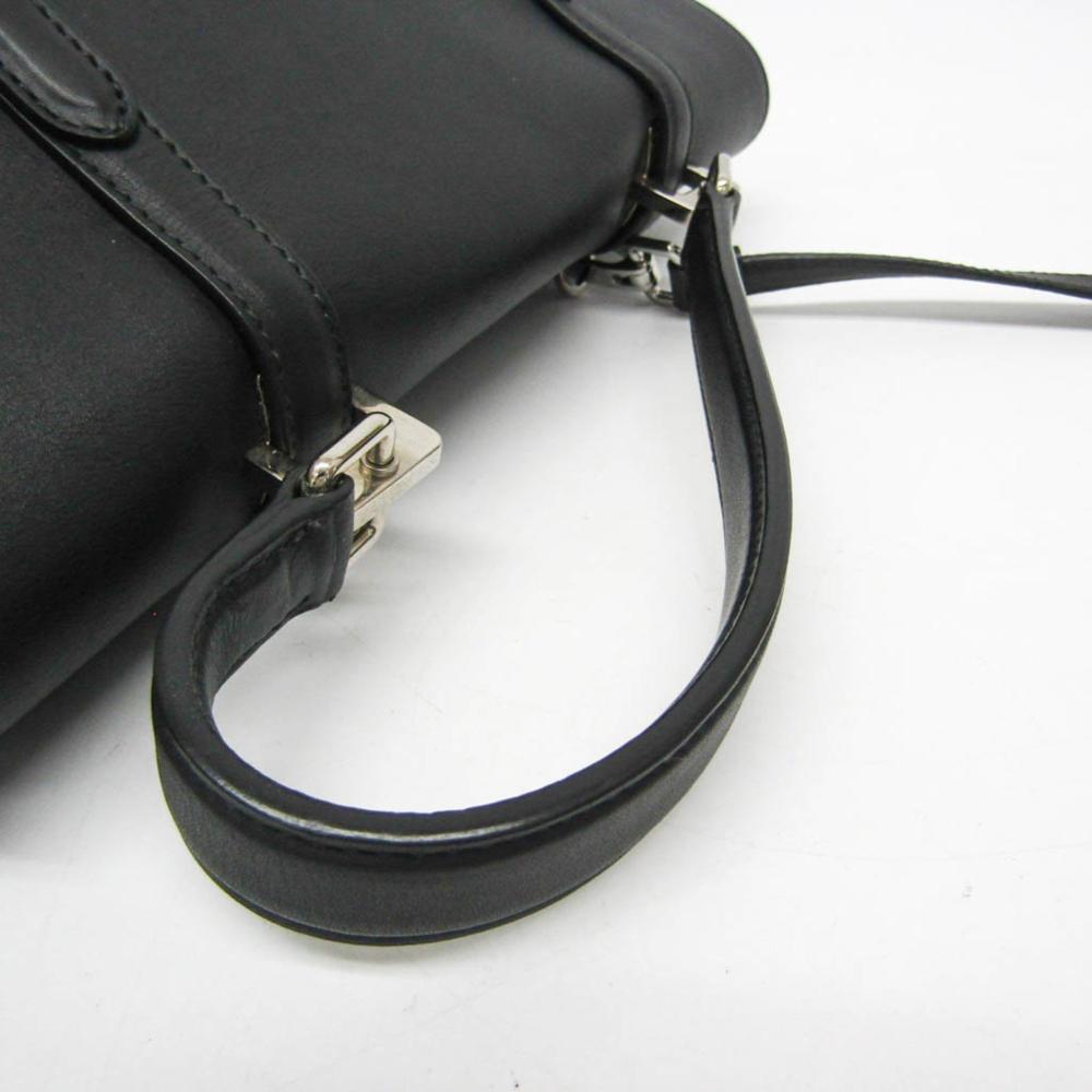 Black Leather Prada Shoulder Bag