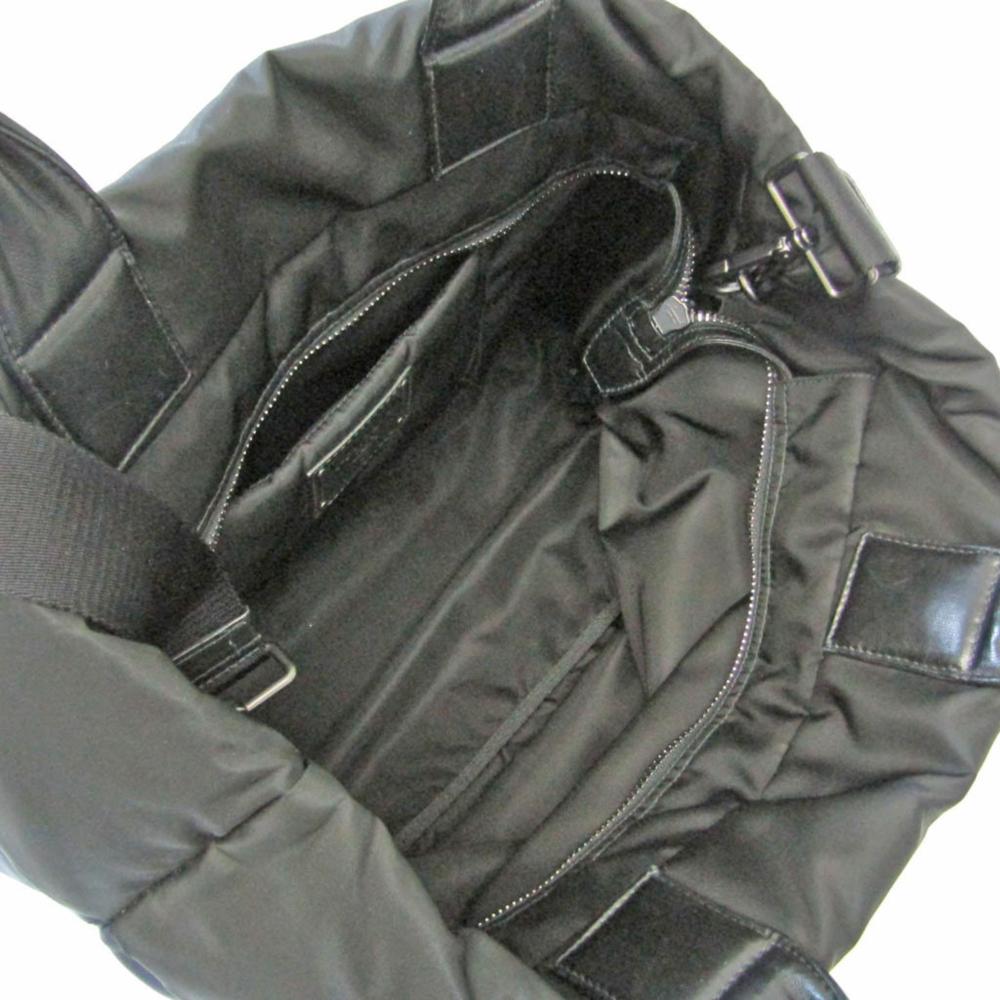 Black Leather Prada Tessuto