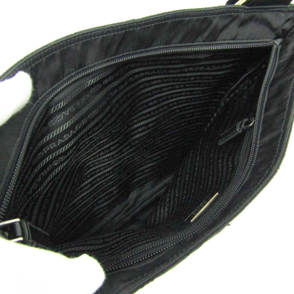 Black Leather Prada Shoulder Bag