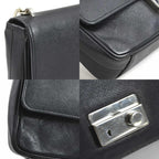 Black Leather Prada Shoulder Bag