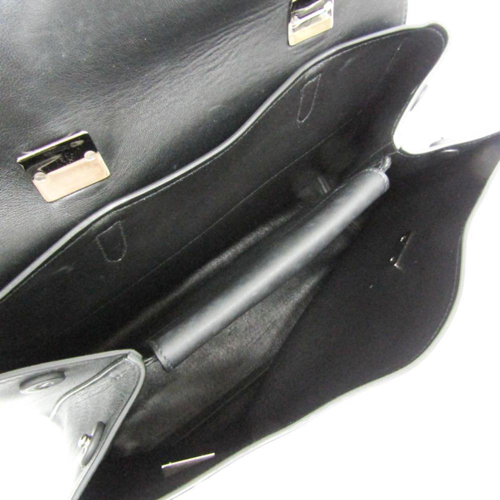 Black Leather Prada Shoulder Bag