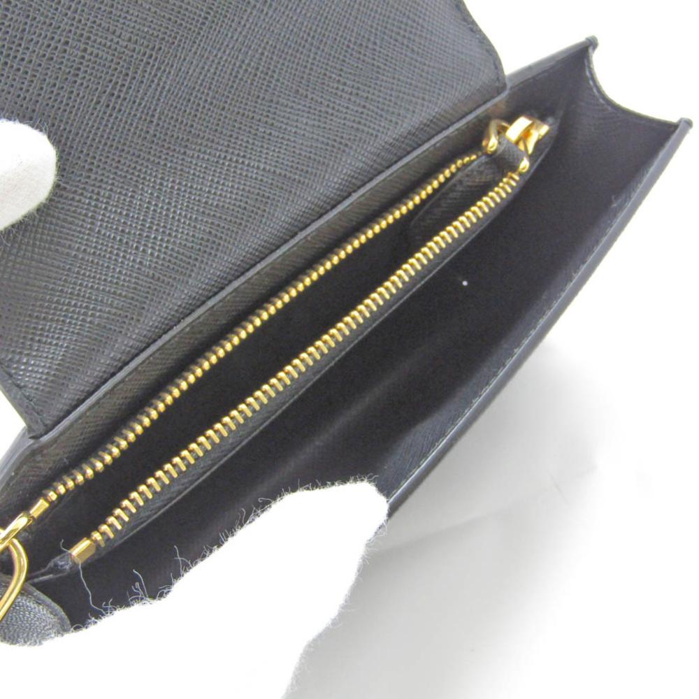 Black Leather Prada Clutch