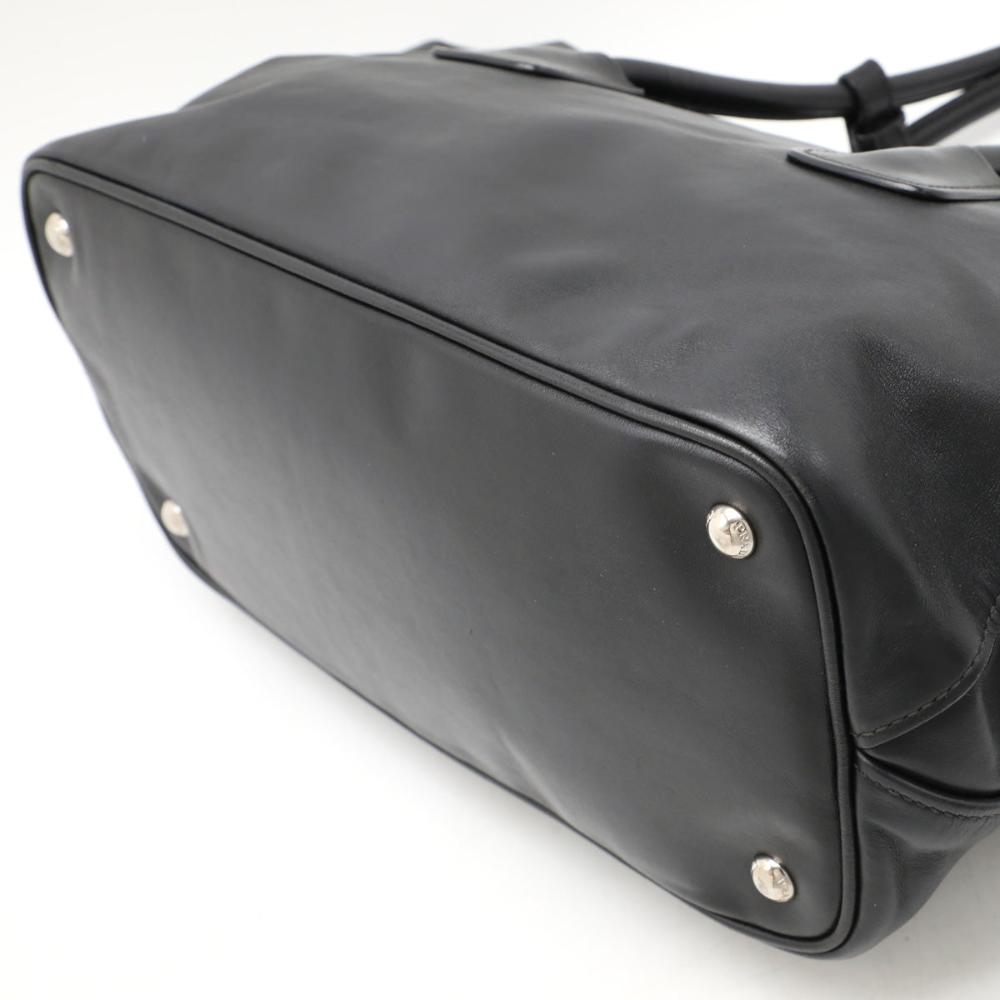 Black Leather Prada Handbag