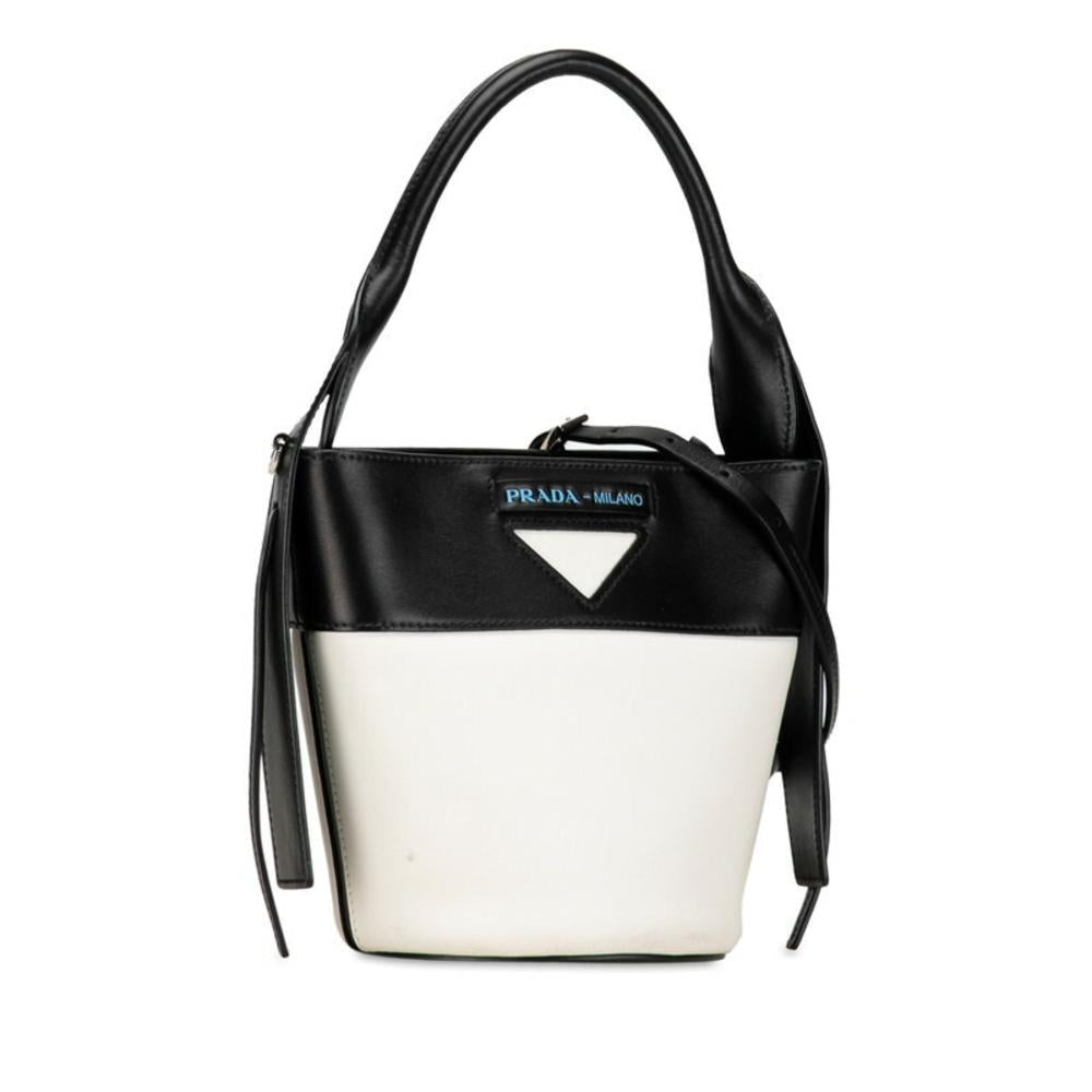 Black Leather Prada Shoulder Bag