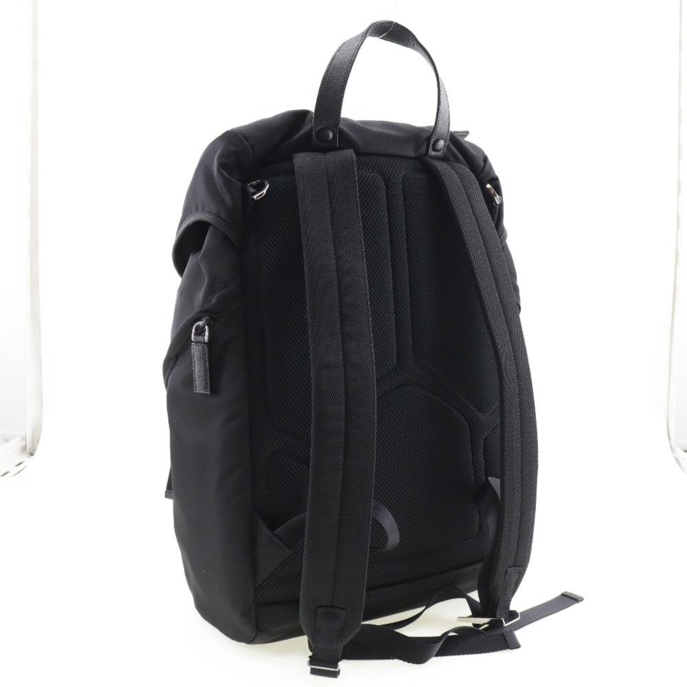 Black Leather Prada Backpack