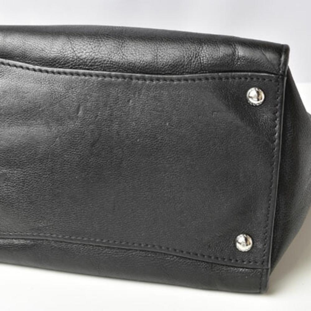 Black Leather Prada Shoulder Bag