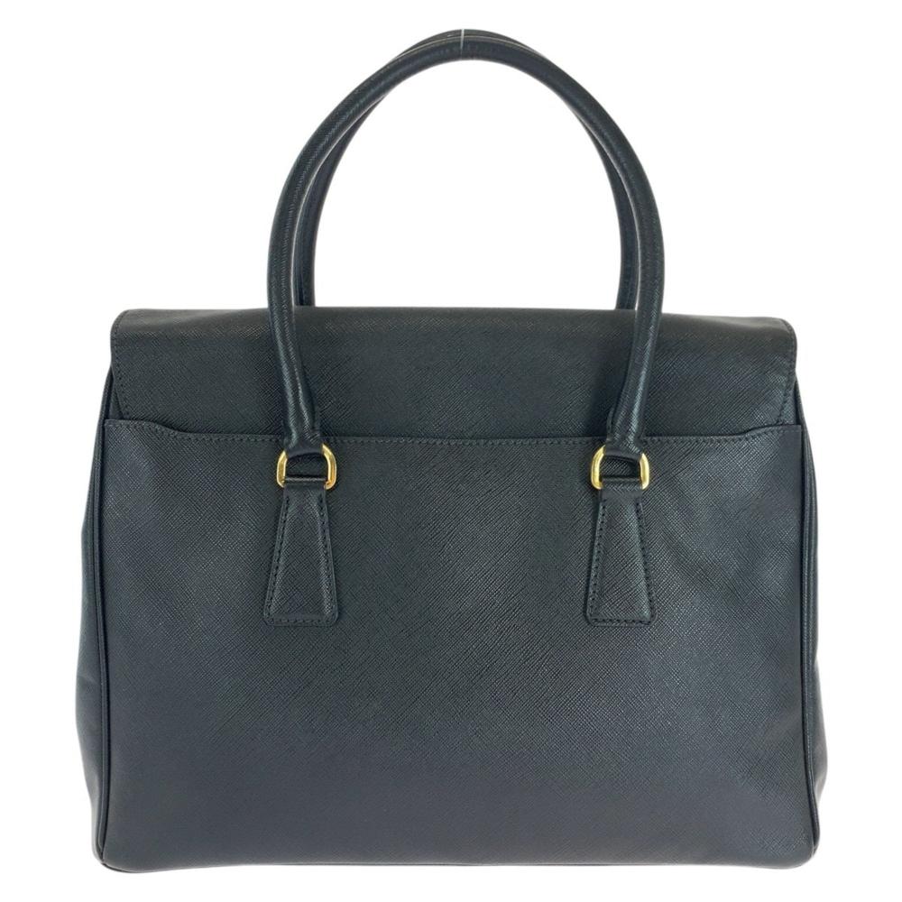 Black Leather Prada Handbag