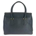 Black Leather Prada Handbag