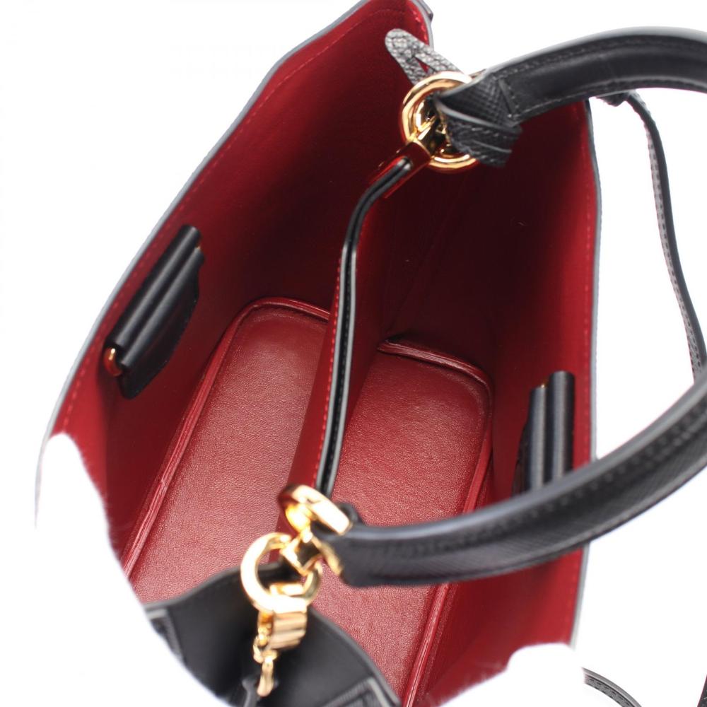 Black Leather Prada Handbag