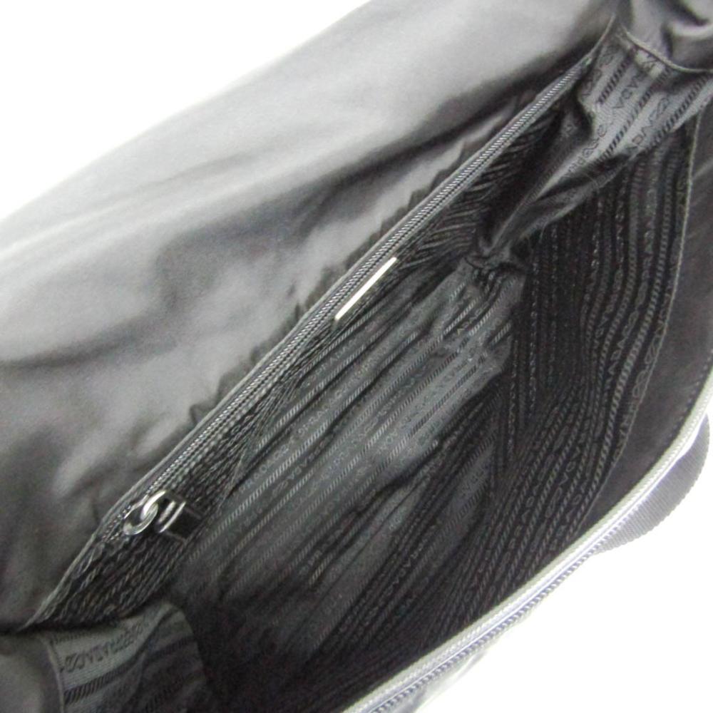 Black Leather Prada Shoulder Bag