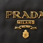 Black Leather Prada Tessuto