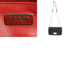 Black Leather Prada Shoulder Bag