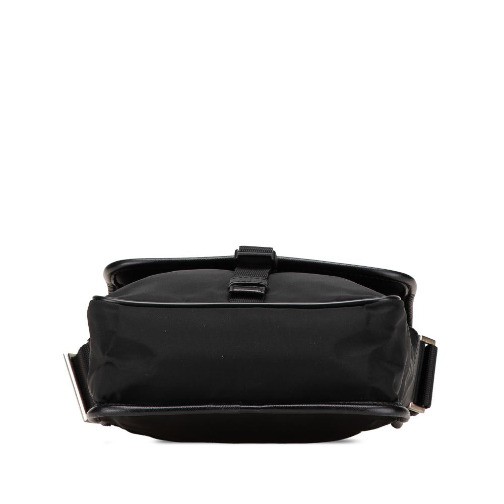 Black Leather Prada Tessuto