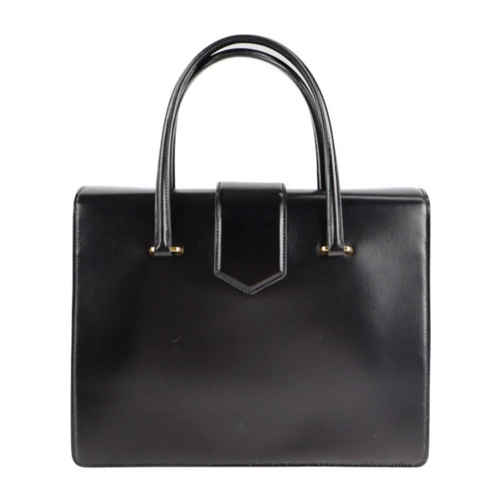 Black Leather Prada Handbag