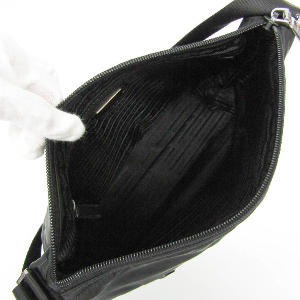 Black Leather Prada Tessuto