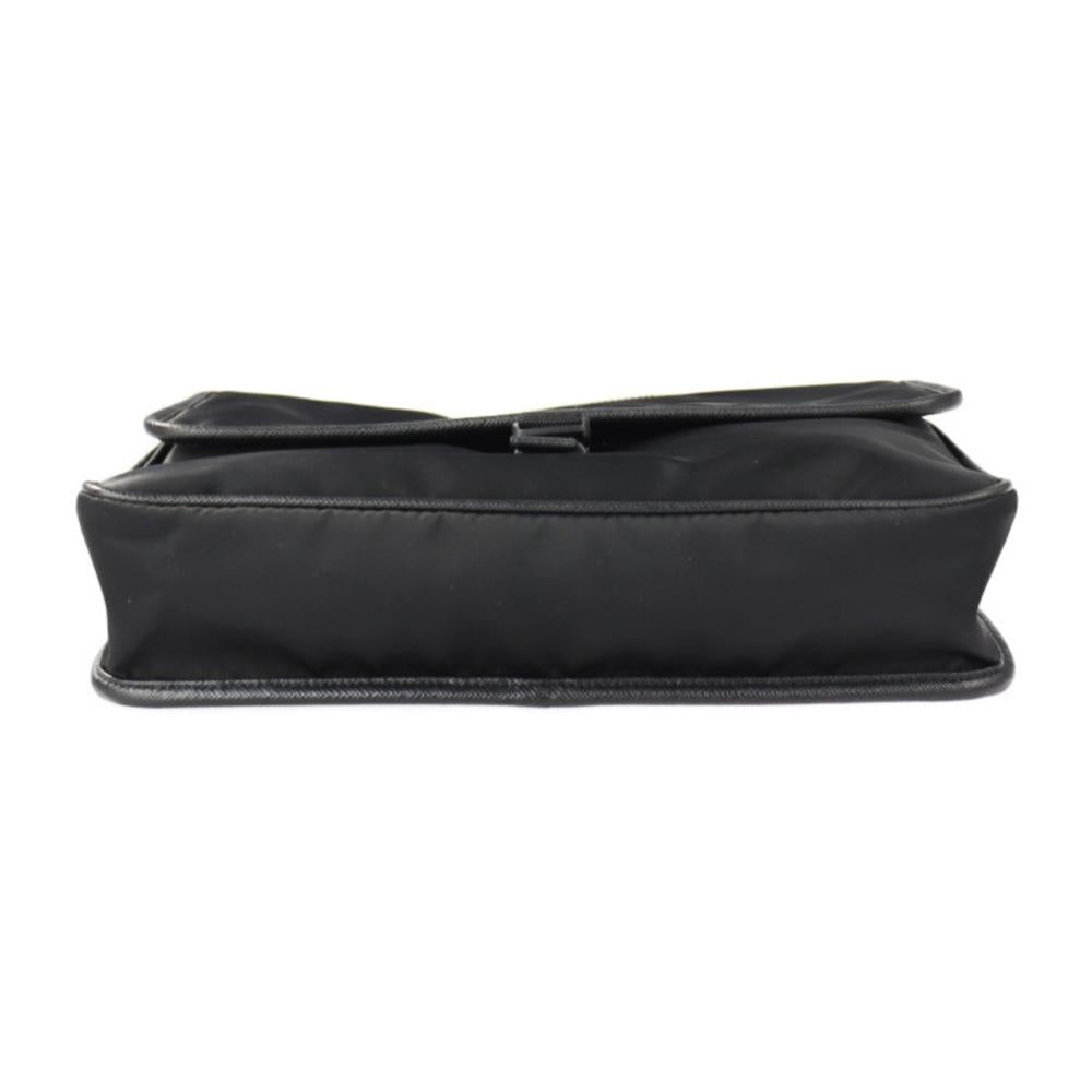 Black Leather Prada Shoulder Bag