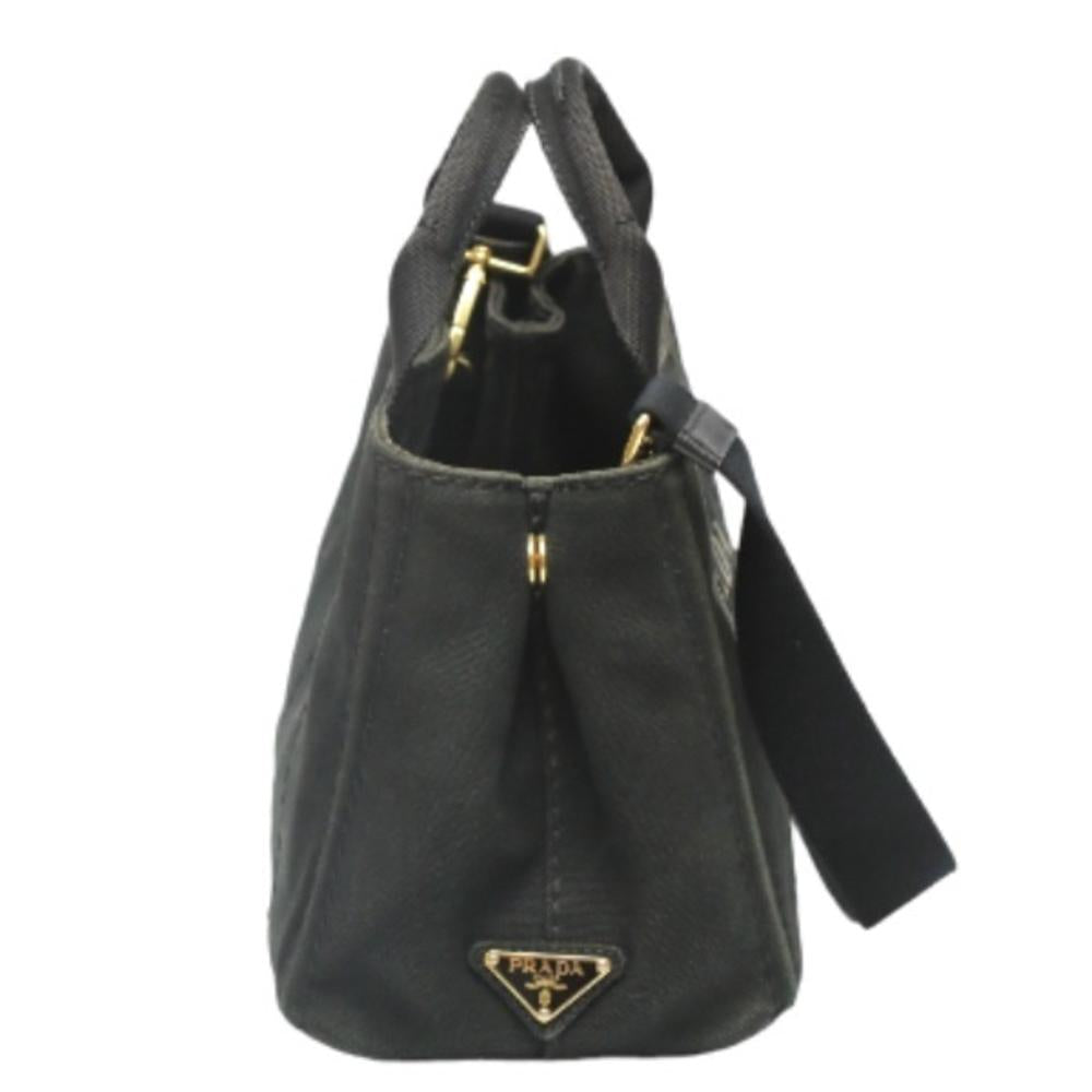 Black Leather Prada Handbag