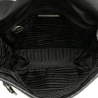 Black Leather Prada Tessuto