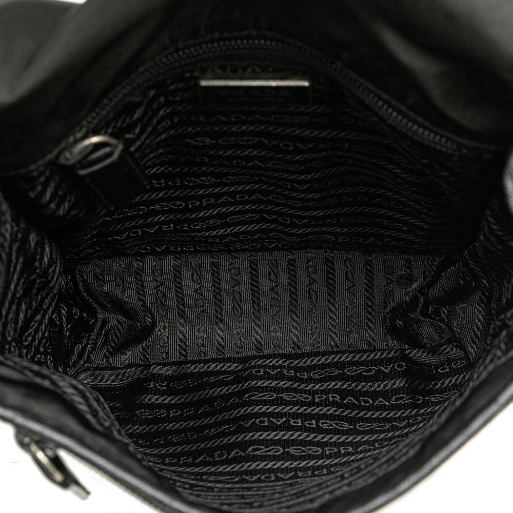 Black Leather Prada Tessuto