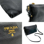 Black Leather Prada Shoulder Bag