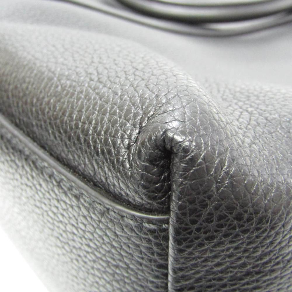 Black Leather Prada Handbag