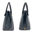 Black Leather Prada Handbag