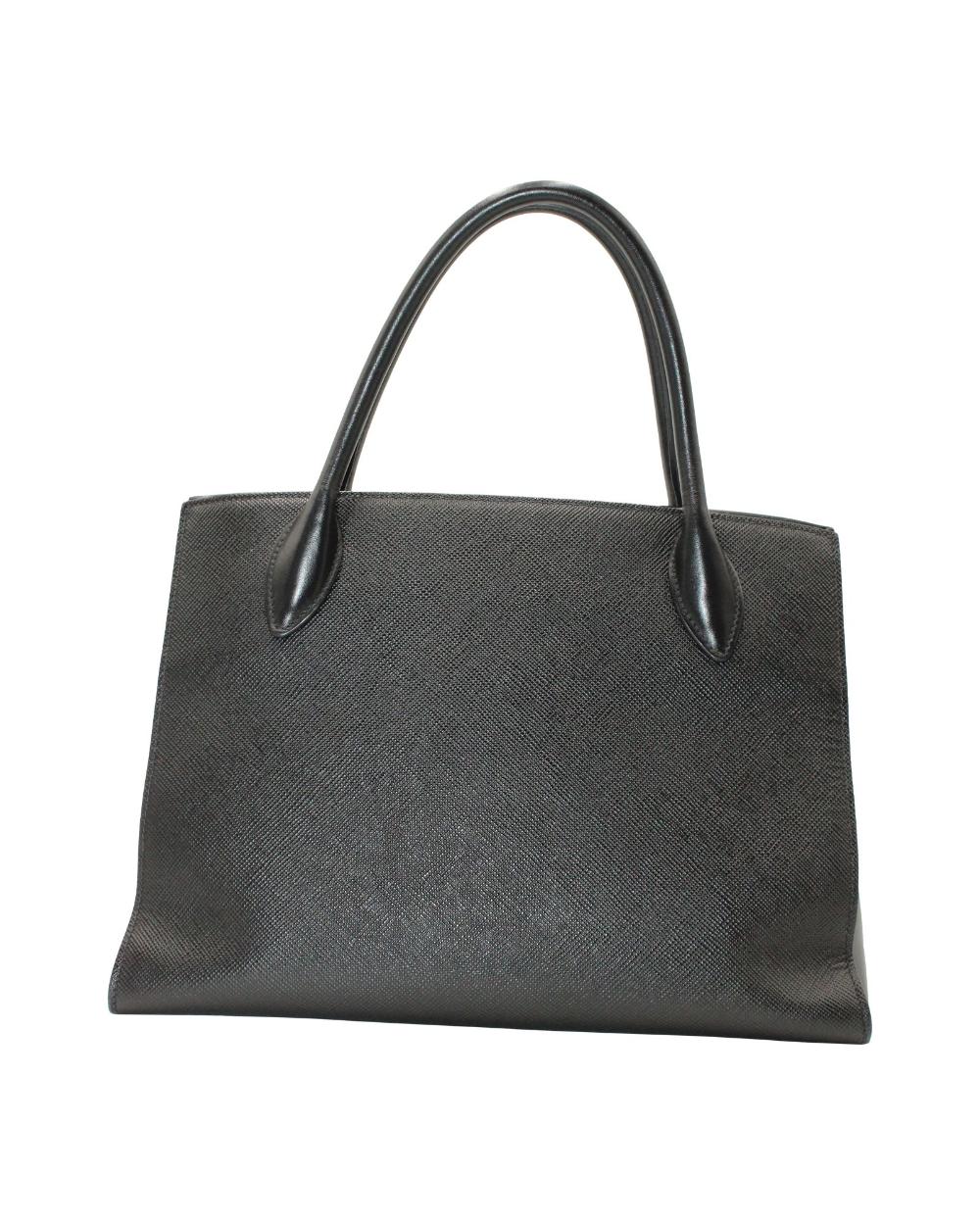 Black Leather Prada Tote