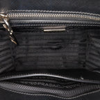 Black Leather Prada Tessuto