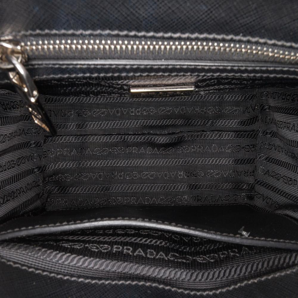 Black Leather Prada Tessuto