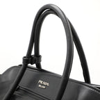 Black Leather Prada Handbag
