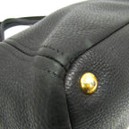 Black Leather Prada Handbag
