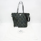 Black Leather Prada Tessuto