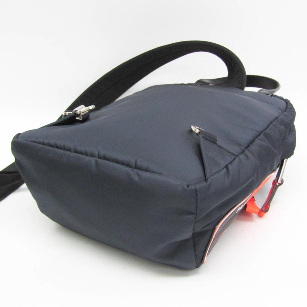 Black Leather Prada Tessuto