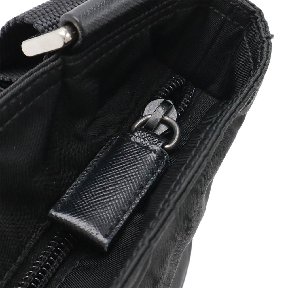 Black Leather Prada Shoulder Bag