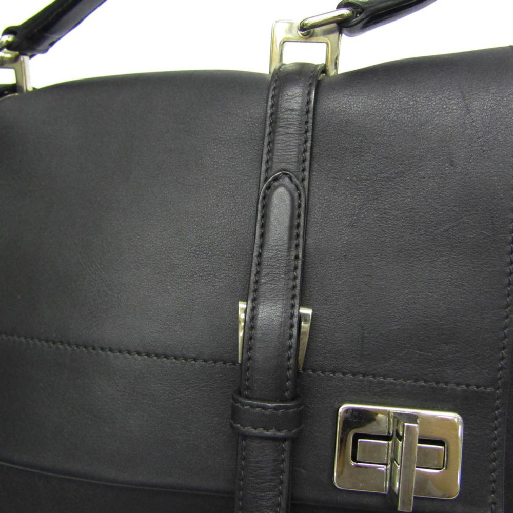 Black Leather Prada Shoulder Bag
