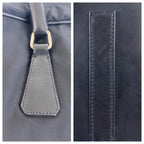 Black Leather Prada Tessuto