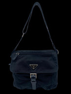 Black Nylon Prada Messenger Bag