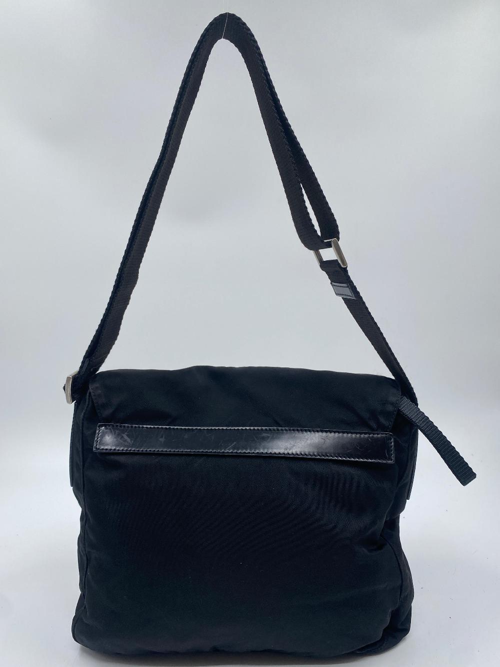 Black Nylon Prada Messenger Bag