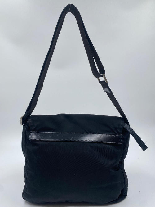 Black Nylon Prada Messenger Bag