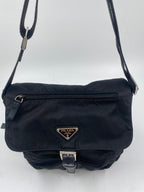 Black Nylon Prada Messenger Bag