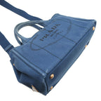 Blue Canvas Prada Canapa Tote