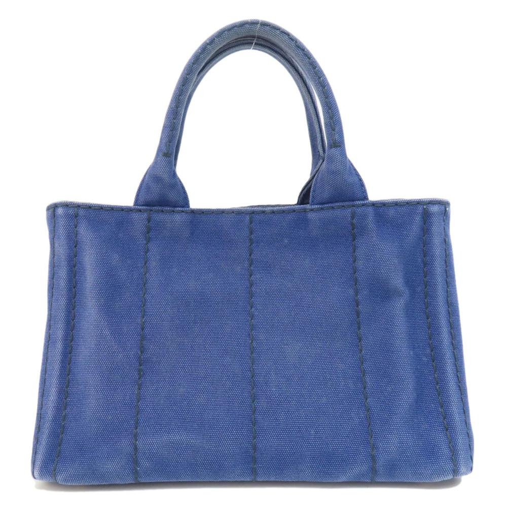 Blue Canvas Prada Handbag
