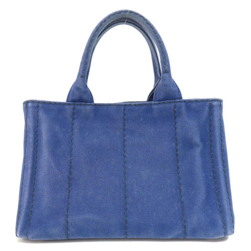 Blue Canvas Prada Handbag